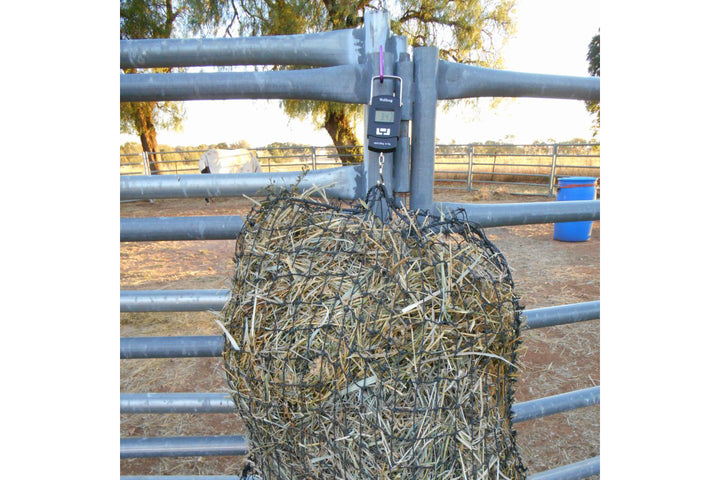 Hay Weigher on fence 