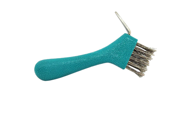 Hoof Pick with Wire Brush- Blue 
