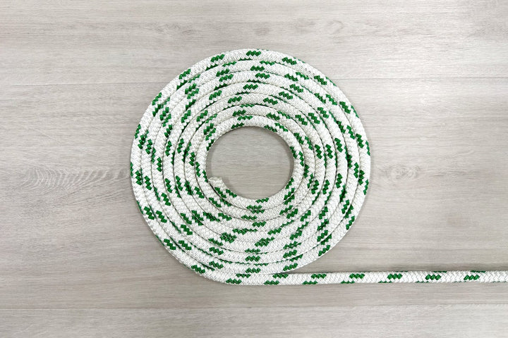 White with a Green Fleck - Premium 8mm Soft-Polyester Replacement Drawstring